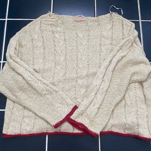 Urban Outfitters Red-Lined Sweater